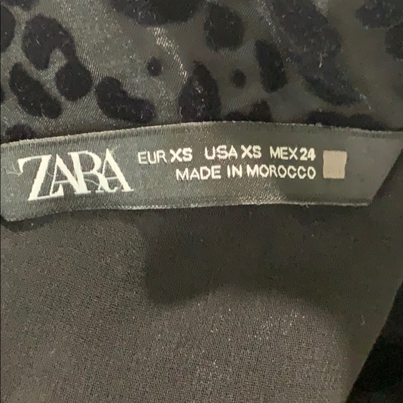 NWT. Zara Black Semi-sheer Blouse. Size XS, M. - Picture 6 of 8